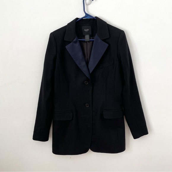 RARE Smythe 90s Tailored Wool Blazer Sz 8 - Picture 4 of 16